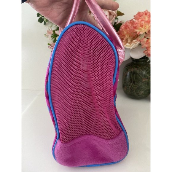 Battat Dolls Pucci Pups Pink and Blue Dog Carrier Plush Bag Only Mesh Zipper GUC - Picture 4 of 16